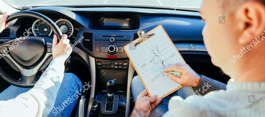 woman passing driving test